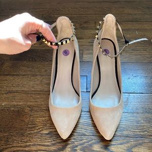 Zara kitten heel faux suede